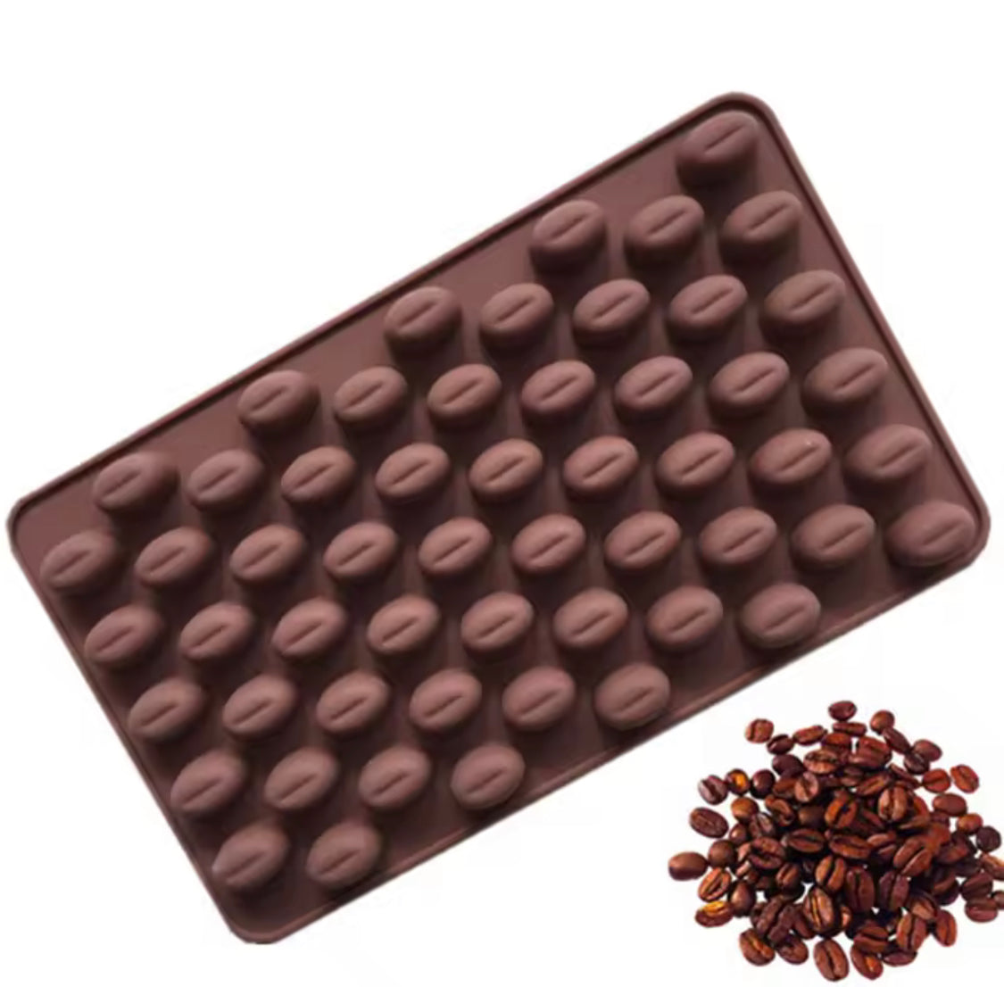 Coffee Beans Shaped Silicone Chocolate Mold, Mini Chocolate Coffee Bean Silicone Mold, Cookies Decorating Tools Coffee Beans Shaped Silicone Chocolate Mold, Mini Chocolate Coffee Bean Silicone Mold, Cookies Decorating Tools